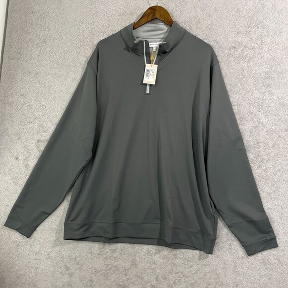 Peter Millar Gray Quarter-Zip Sweatshirt - Picture 2 of 9